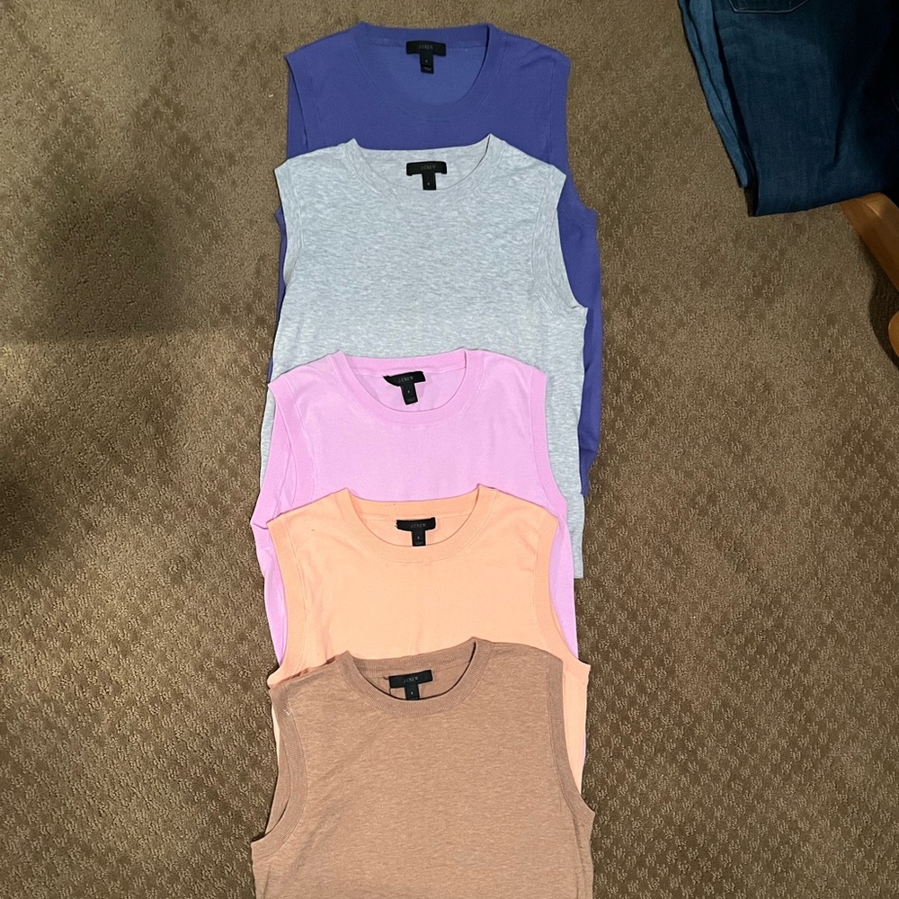 Vibrant Crewneck J. crew sweater vest GREY XS